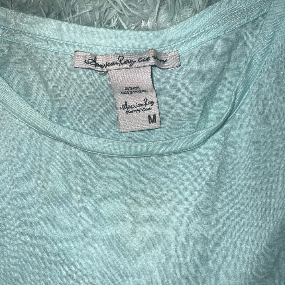 American rags Tiffany blue / teal T shirt